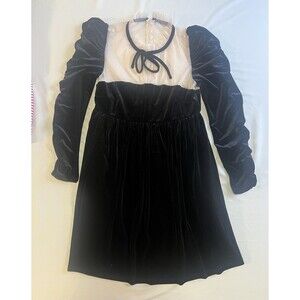 Chelsea & Violet Velvet Babydoll Dress M Black WhimsGoth Dark Romantic Party